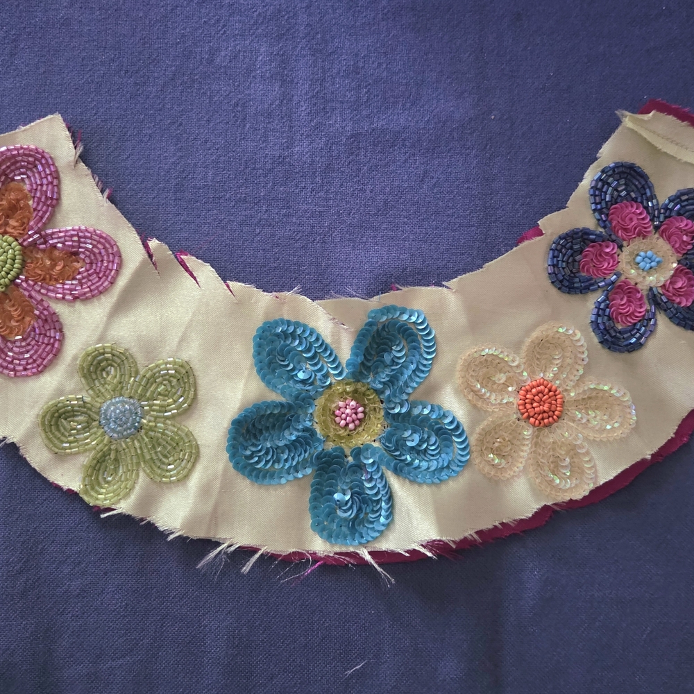 Colorful Floral Embroidered Patch